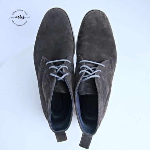 Cole Haan Grand Evolution Gray Suede Lace Up Chukka Boots Gray Men 9.5 - Picture 11 of 13
